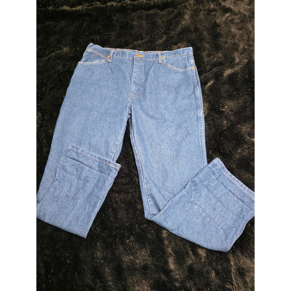 Wrangler Cowboy Cut Blue Denim Jeans Mens 38x29 936PWD Straight Leg Cotton